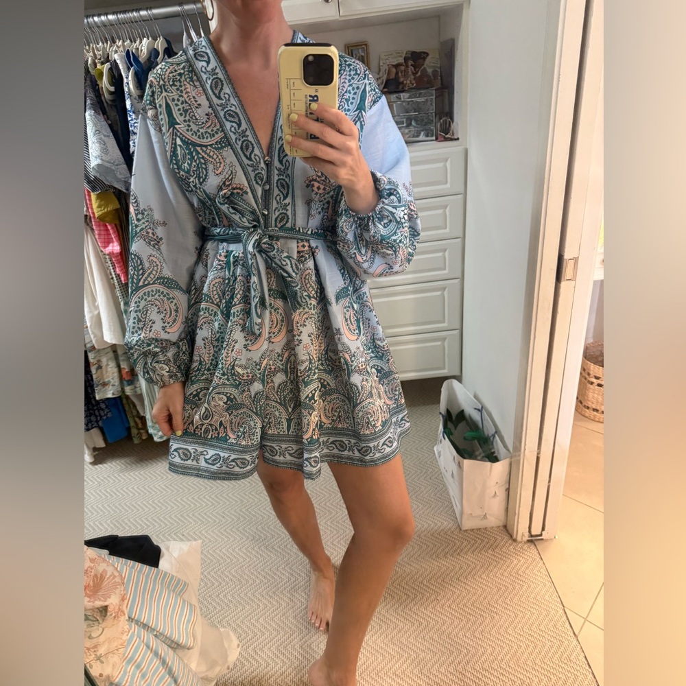 Balloon sleeve dress from Aix-en-Provence market in France!